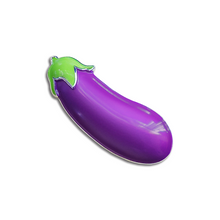 Load image into Gallery viewer, Nerdpins Eggplant Emoji Enamel Pin