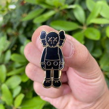 Load image into Gallery viewer, Kaws Hypebeast Black Enamel Pin