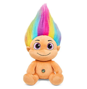 Kidrobot Phunny Trolls Peach Troll with Rainbow Hair Plush