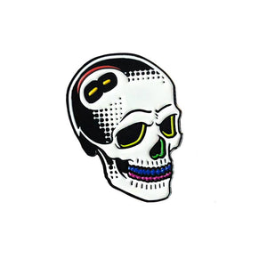 Creamlab Tizieu 8 Ball Skull Rainbow Enamel Pin