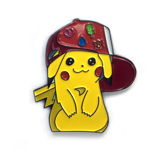 Kolorspun Pikachu with Gym Badges Enamel Pin