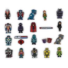 Load image into Gallery viewer, Kidrobot Transformer vs GI Joe Enamel Pin Series Case